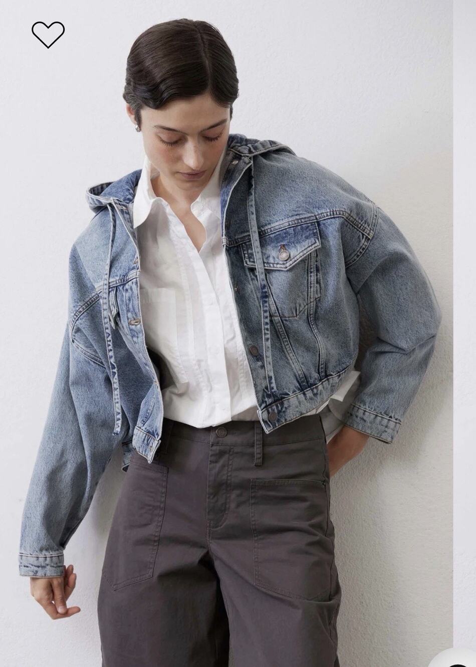 NWT RUTI The Denim Jacket 2.0 •XS• Washed Blue Jean Hooded $279